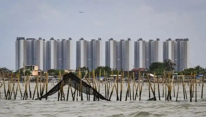 Pagar laut di Tangeran sebelum dibongkar (Foto: Dok MI/Istimewa)