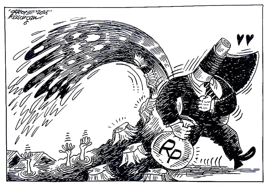 Karikatur - Ilustrasi - Pembalakan Liar Berdampak (Foto: Dok MI/Gatot Eko Cahyono)