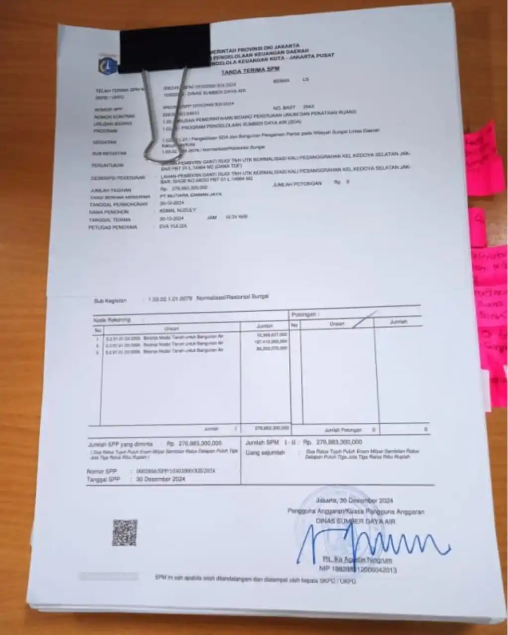 Pembayaran Lahan Kedoya Selatan Dinas SDA Rp270  Miliar (Foto: Istimewa)