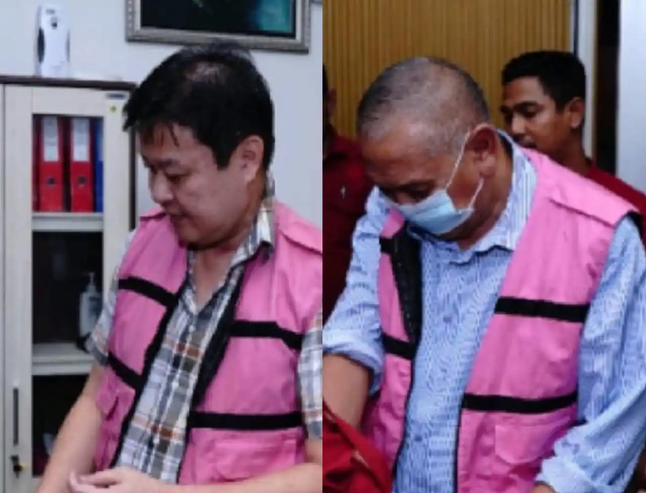 Direktur Utama (Dirut) PT Bismacindo Perkasa (perusahaan distributor barang) Bambang Pranoto Seputra (BPS) dan Dirut PT Gunung Emas Eka Putra (perusahaan penyedia barang) Bambang Giri Arianto (BGA) (Foto: Kolase MI)