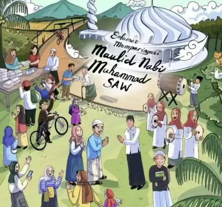 Postingan Instagram Presiden Joko Widodo @jokowi, tentang peringatan Maulid Nabi Muhammad SAW yang terbit di Jakarta, Senin (16/9/2024). (Foto: ANTARA)