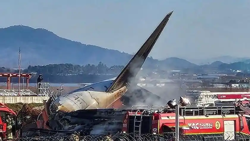 Pesawat Jeju Air Terjatuh di Bandara Internasional Muan Korea Selatan (Foto: Istimewa)