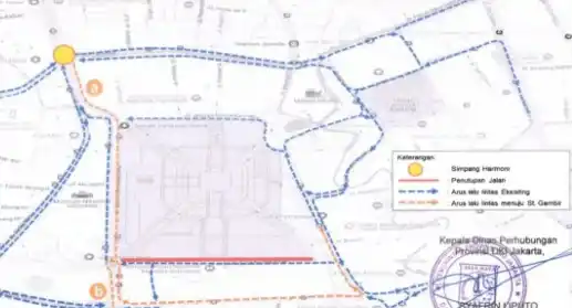 Peta rekayasa lalin (Foto: Tangkap Layar)