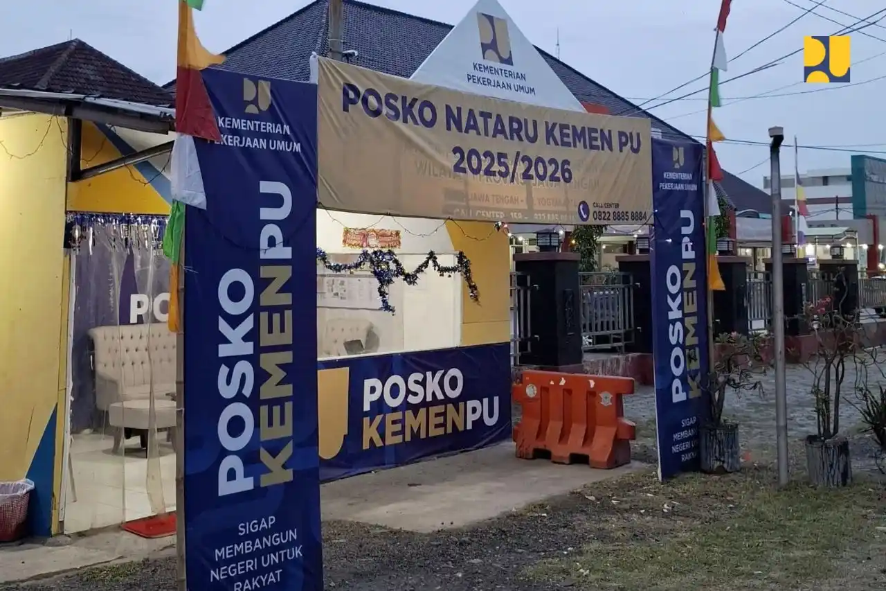 Kementerian Pekerjaan Umum menyediakan posko Natal dan Tahun Batu 2025/2026 di Jawa Tengah dan Jawa Timur