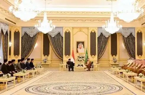 Presiden Prabowo Subianto dan Putra Mahkota sekaligus Perdana Menteri Kerajaan Arab Saudi, Pangeran Mohammed bin Salman bin Abdulaziz Al Saud (MBS) (Foto: Biro Pers Sekretariat Presiden)