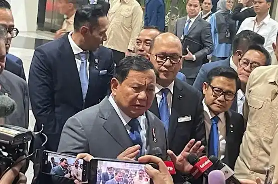 Presiden Prabowo Subianto usai Menghadiri Town Hall Danantara Indonesia di JCC, Jakarta (Foto: Repro)