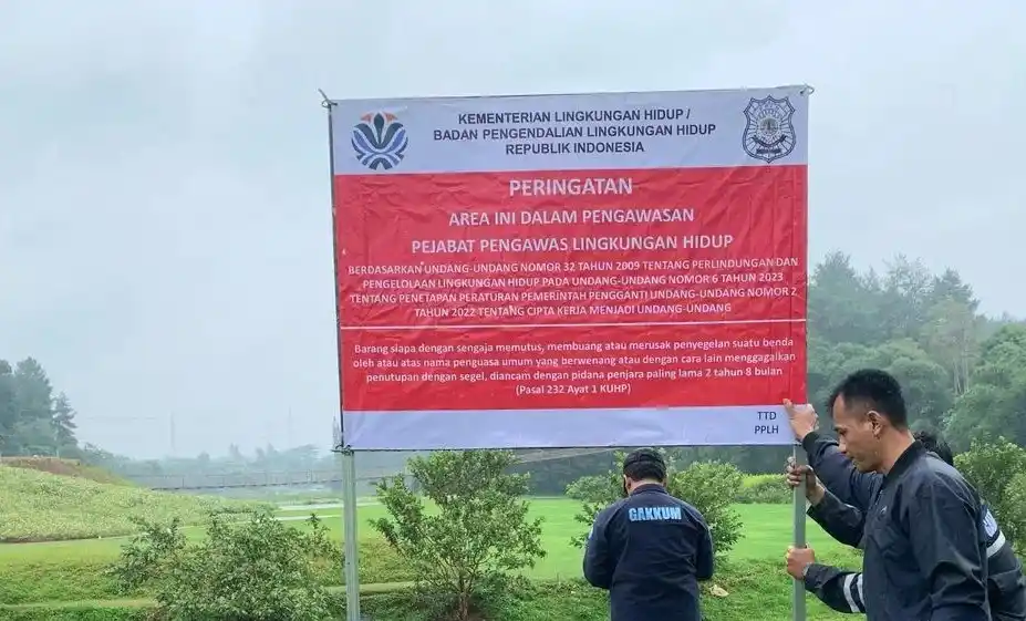 Proyek KEK Lido Disegel KLH (Foto: Repro)