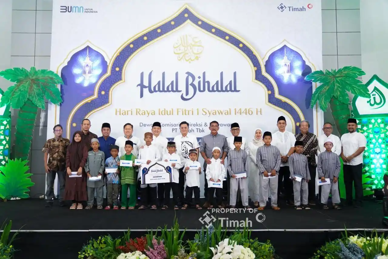 Halal Bihalal, PT Timah Santuni Anak Yatim Piatu [Foto: Doc. PT Timah]
