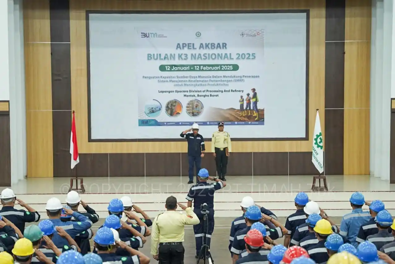 PT Timah Gelar Apel Akbar K3 Nasional [Foto: Doc. PT Timah]