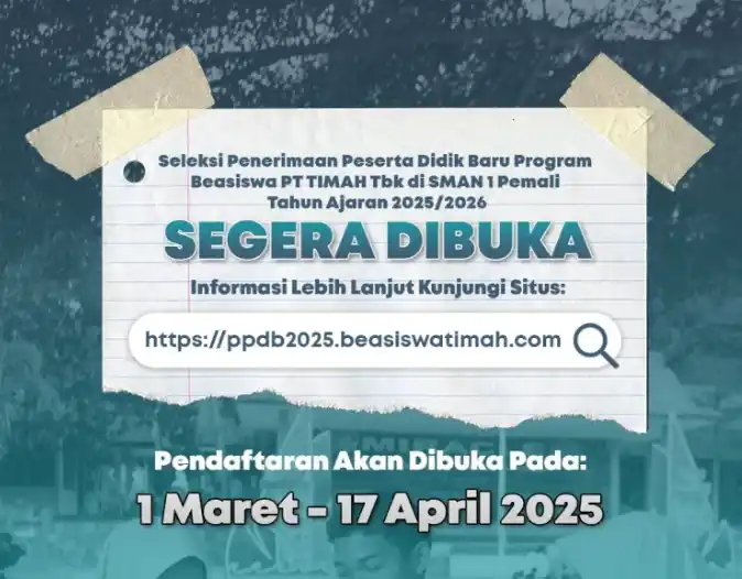 Cara Daftar Porgram Kelas Beasiswa PT Timah di SMAN 1 Pemali [Foto: Doc. PT Timah]