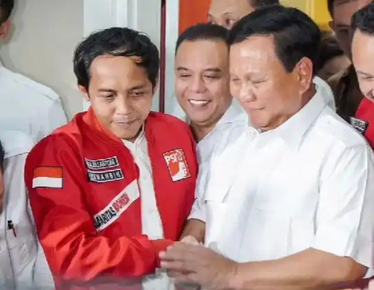 Raja Juli Antoni dan Prabowo Subianto di DPP PSI di Tanah Abang, Jakarta Pusat pada Rabu, 2 Agustus 2023 silam (Foto: Istimewa)