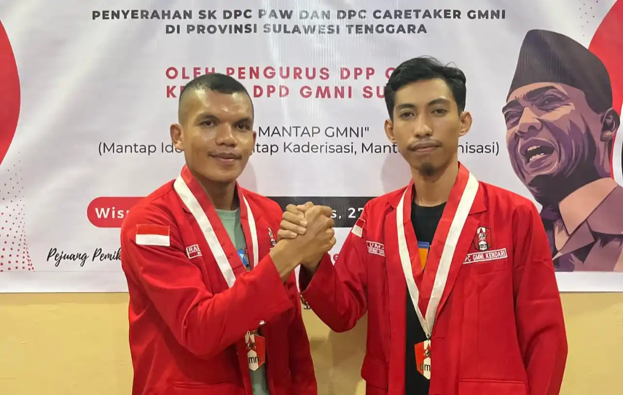 Ketua DPC GMNI Kendari, Rasmin Jaya (kiri). (Foto: Dok MI)