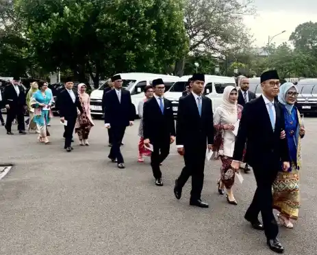Sejumlah tokoh dan diplomat RI tiba di Istana Kepresidenan, Jakarta, Senin (24/3/2025) untuk sebagai duta besar RI [Foto: Ant]