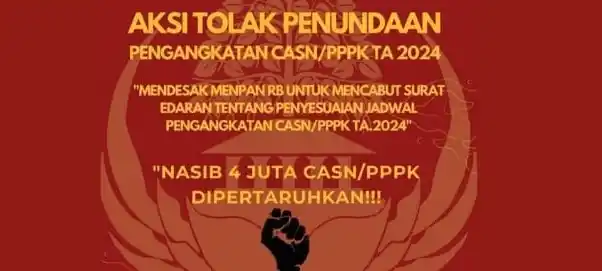 Seruan Demo Penolakan Penundaan Pengangkatan CPNS (Foto: Repro)
