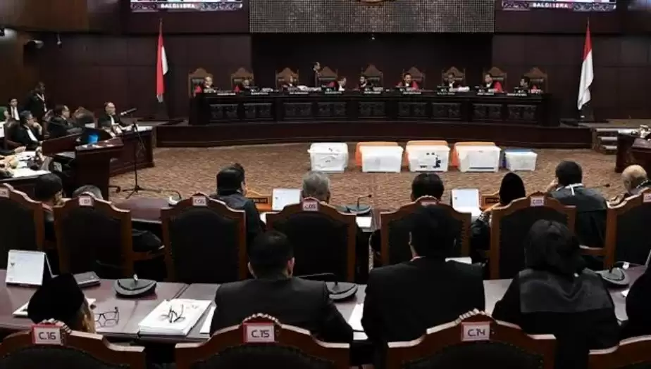 Suasana sidang perselisihan hasil Pilpres 2024, Selasa(2/4/2024)