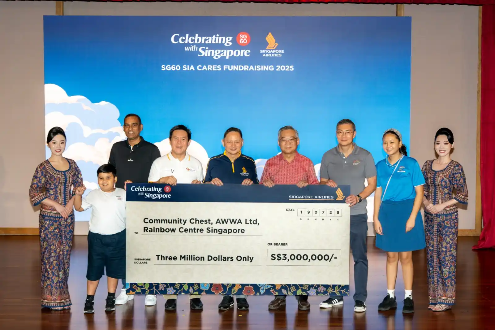 Singapore Airlines Mengumpulkan SGD 3 Juta Untuk Lembaga Amal di Singapura (Foto: Dok. Singapore Airlines)