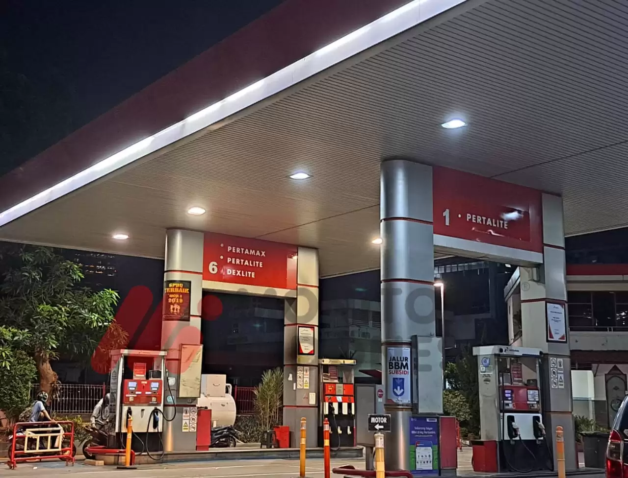 Salah satu SPBU di kawasan Jakarta Selatan (Foto: MI/Aswan)