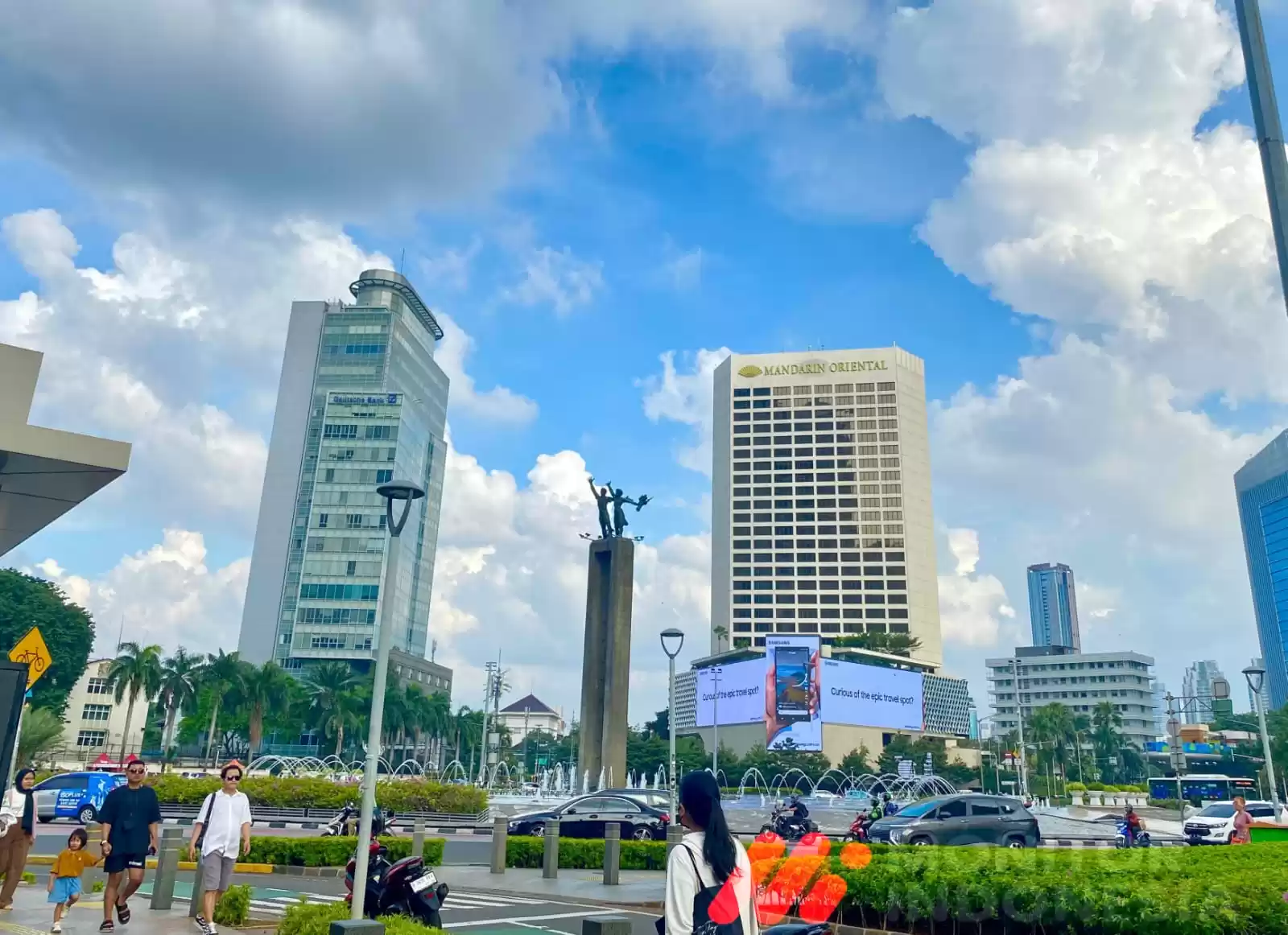 Suasana Bundaran HI Jakarta salah satu tempat perayaan malam tahun baru 2025 (Foto: MI/Nuramin)
