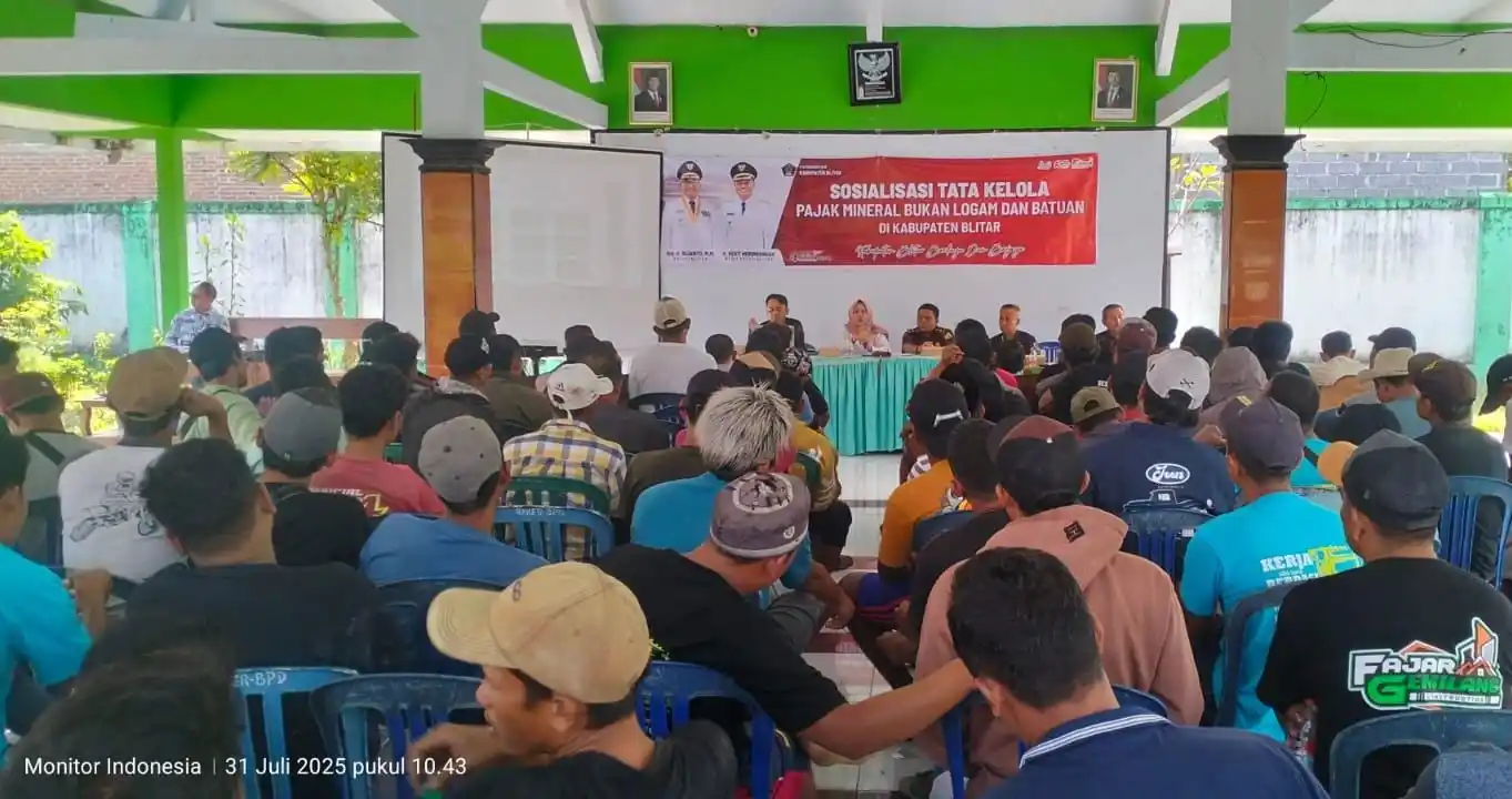 Suasana saat kegiatan sosialisasi tata kelola pajak MBLB, oleh Bapenda Kabupaten Blitar (Foto: Dok/JK-MI).