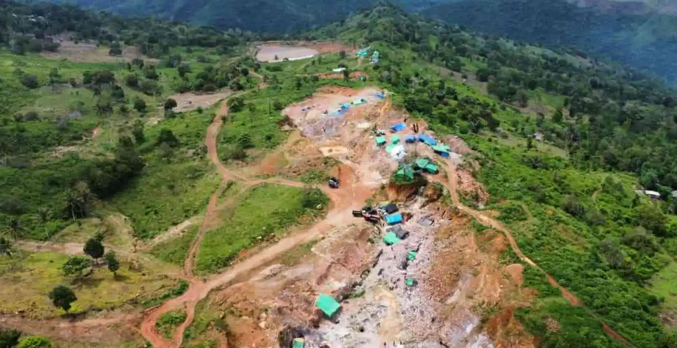 Tambang ilegal di kawasan hutan (Foto: Gakkum Kehutanan)