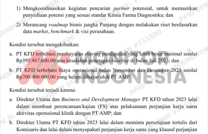 Laporan Hasil Pemeriksaan (LHP) Kepatuhan atas pengelolaan pendapatan, beban, dan kegiatan investasi PT Bio Farma periode 2022 hingga Semester I 2024. (Foto: Dok MI)