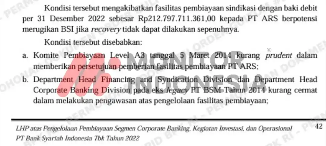 Laporan Hasil Pemeriksaan (LHP) yang dirilis Badan Pemeriksa Keuangan kembali membongkar borok tata kelola pembiayaan perbankan nasional. Dalam LHP Nomor 30/AUDITAMA VII/PDTT/9/2024 tertanggal 4 September 2024 oleh Auditorat Utama Keuangan Negara VII (Foto: Dok MI)