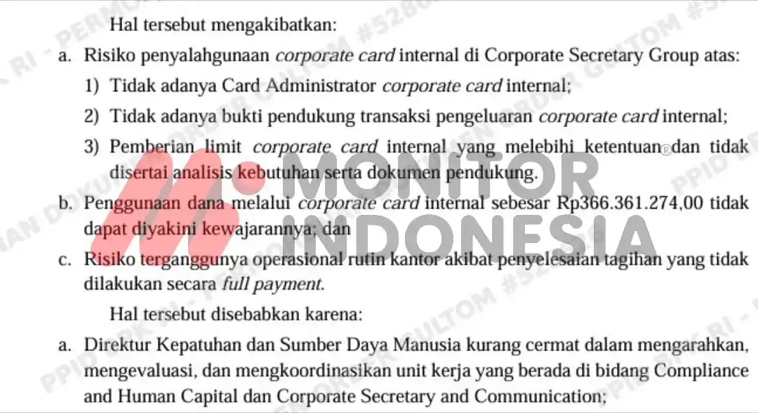 Laporan Hasil Pemeriksaan (LHP) yang dirilis Badan Pemeriksa Keuangan kembali membongkar borok tata kelola pembiayaan perbankan nasional. Dalam LHP Nomor 30/AUDITAMA VII/PDTT/9/2024 tertanggal 4 September 2024 oleh Auditorat Utama Keuangan Negara VII (Foto: Dok MI)