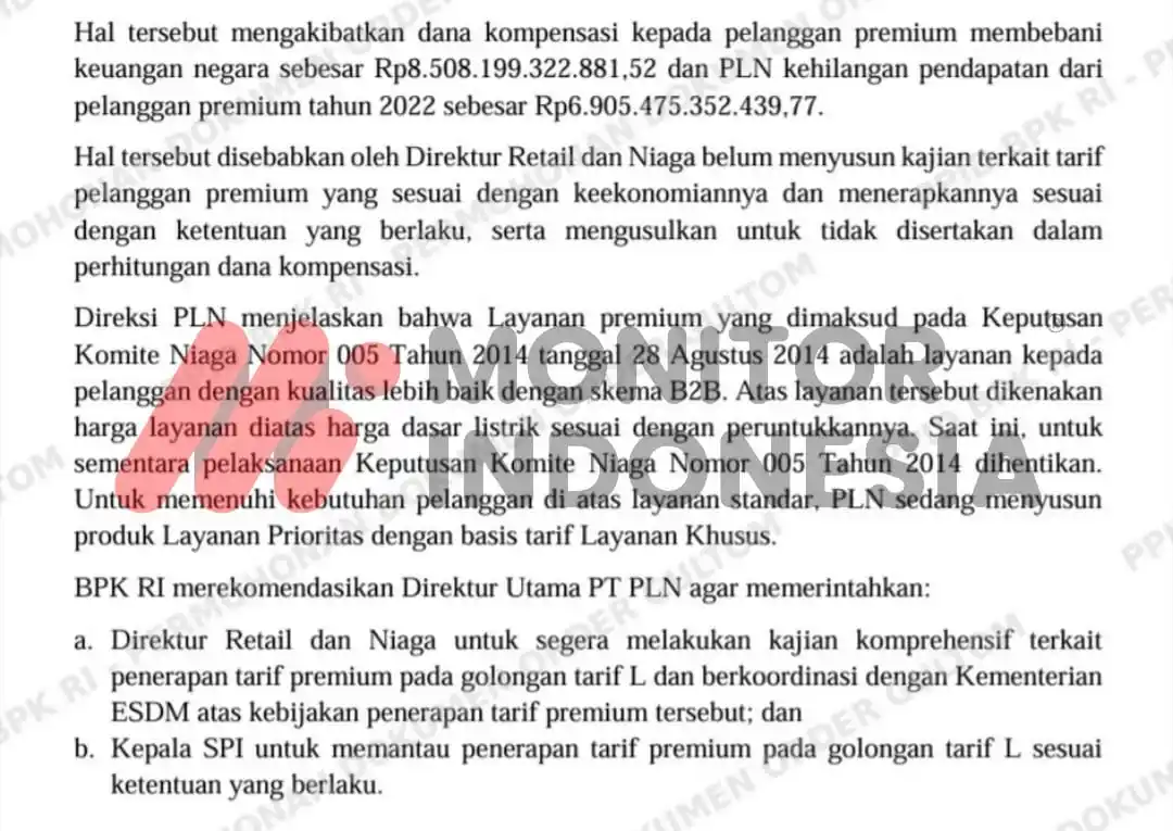 Laporan Hasil Pemeriksaan Kepatuhan Tahun 2022 (Nomor 08/AUDITAMA VII/PDTT/04/2024) (Foto: Dok MI)