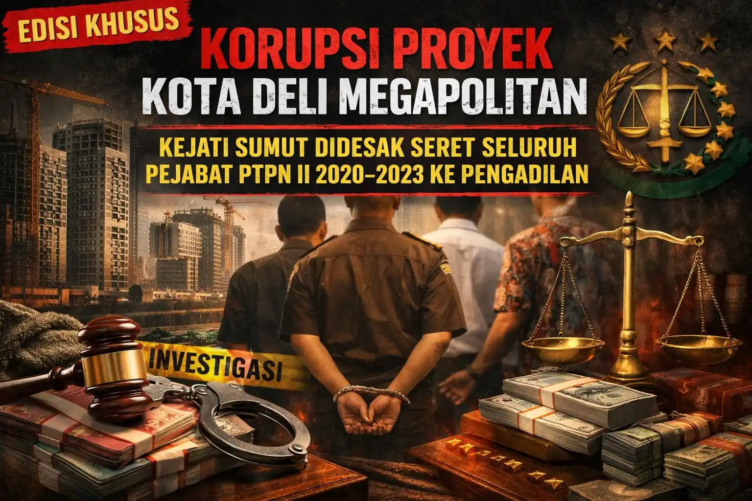 Ilustrasi - Korupsi Proyek Kota Deli Megapolitan: Kejati Sumut Didesak Seret Seluruh Pejabat PTPN II 2020–2023 ke Pengadilan (Foto: Dok MI/Diolah dari berbagai sumber)