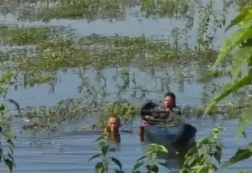 Tempat kejadian perkara (TKP) Siswa SMP Lamongan tewass tenggelam di rawa (Foto: Screenshot)