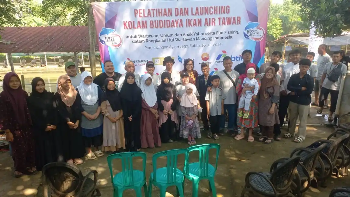 Wartawan Mancing Indonesia (WMI) menggelar pelatihan dan launching kolam budidaya kolam ikan air tawar (foto:ist)