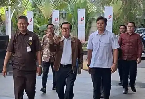 Mantan Menteri Hukum dan HAM, Yasonna Laoly Hamonangan di KPK (Foto: Dok MI)